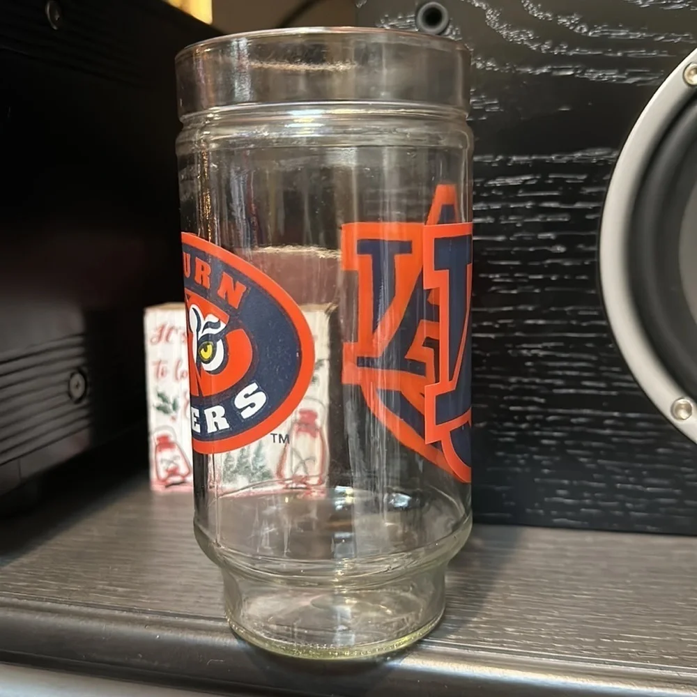 Auburn Tigers University College vintage glass cup